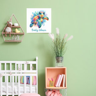 Affiche Tortue marine personnalisable