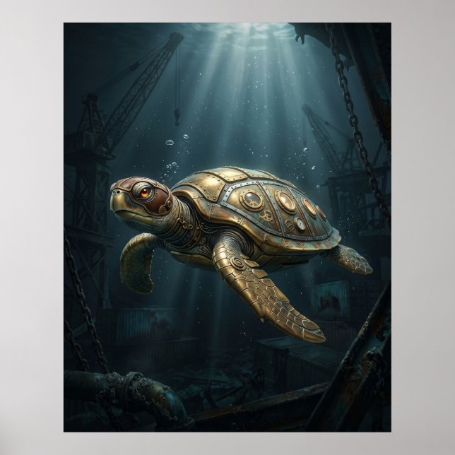 Affiche Tortue submersible (Devant)
