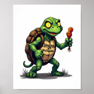 Affiche Tortue Zombie