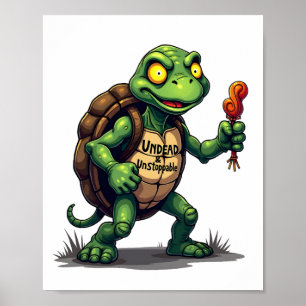 Affiche Tortue Zombie