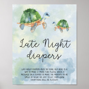 Affiche Tortues de Mer - Couches de Nuit