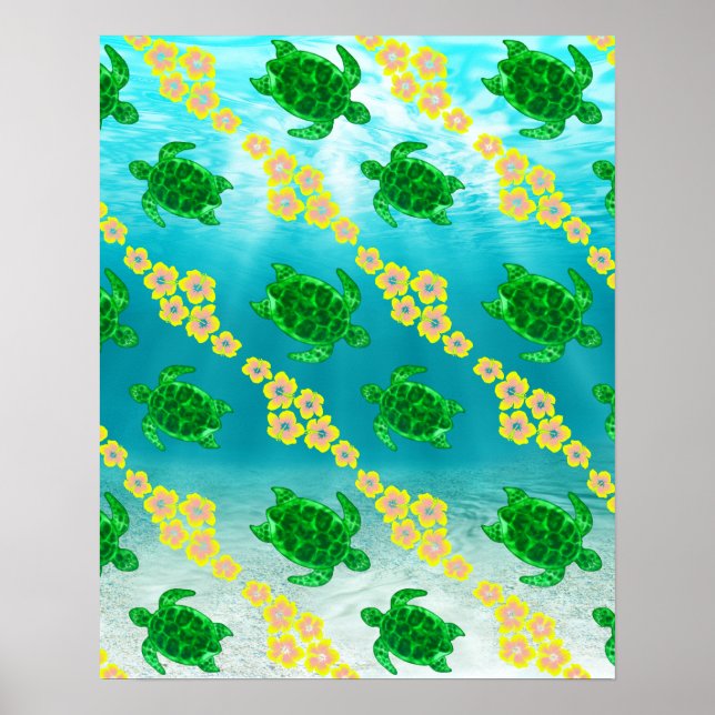 Affiche Tortues de mer vertes (Devant)