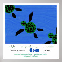 Tortues marines Haiku Art Imprimer