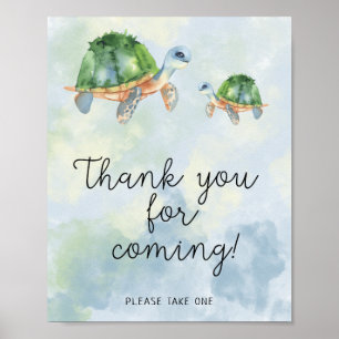 Affiche Tortues marines - Merci d'être venus