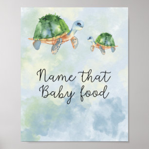 Affiche Tortues marines - nom de cet aliment pour bébé aff