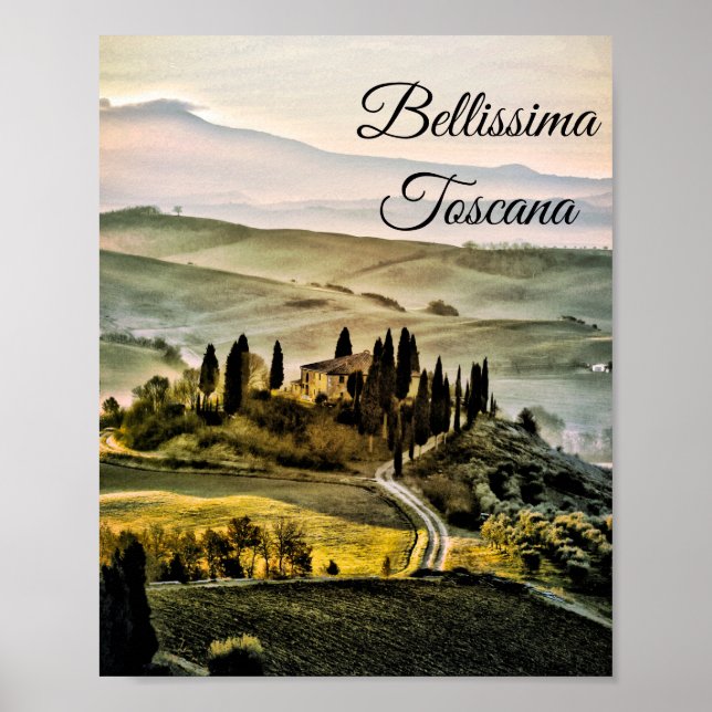 Affiche *~* Toscane. Bellissima Toscana Italien (Devant)
