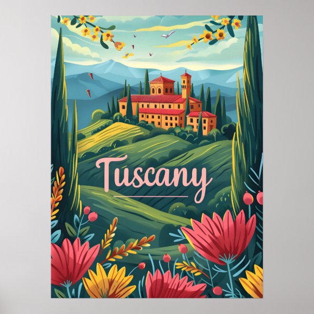 Affiche Toscane Italie (Devant)