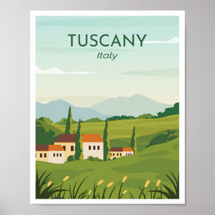 Affiche Toscane Italie