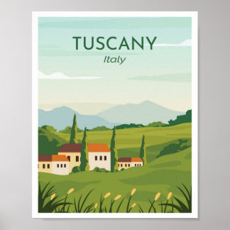 Affiche Toscane Italie