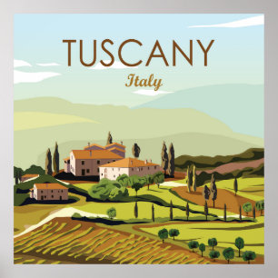 Affiche Toscane Italie