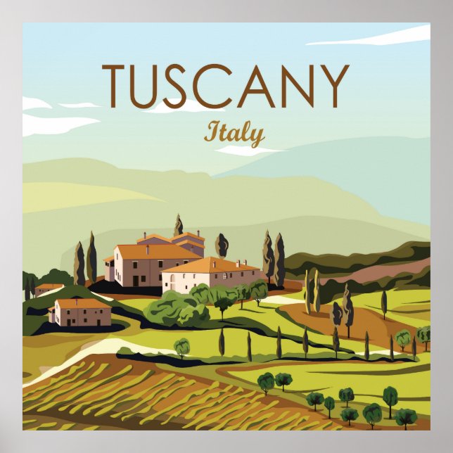 Affiche Toscane Italie (Devant)