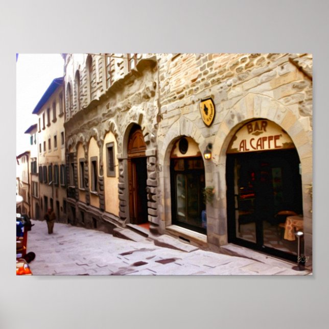 Affiche Toscane. Italie. Cortona (Devant)