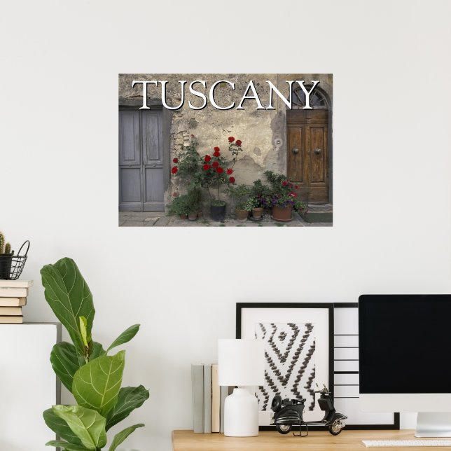 Affiche Toscane, Italie | Porte toscane (Bureau à domicile)