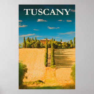 Affiche Toscane Italie Vintage voyage