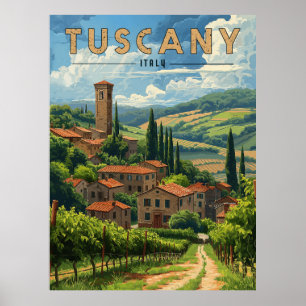 Affiche Toscane vintage