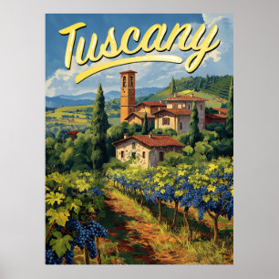Affiche Toscane vintage