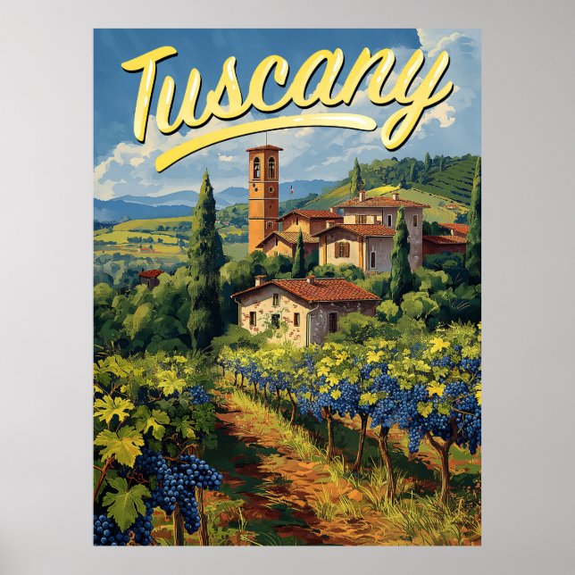 Affiche Toscane vintage (Devant)