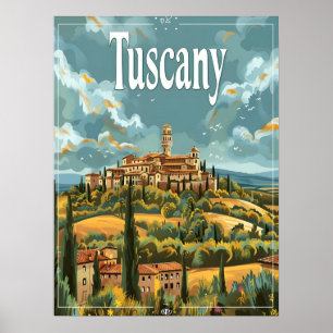 Affiche Toscane Vintage