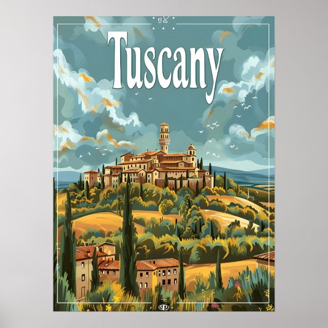 Affiche Toscane Vintage (Devant)
