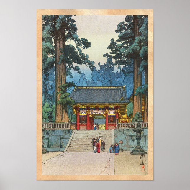Affiche Toshogu Shrine Hiroshi Yoshida art japonais (Devant)