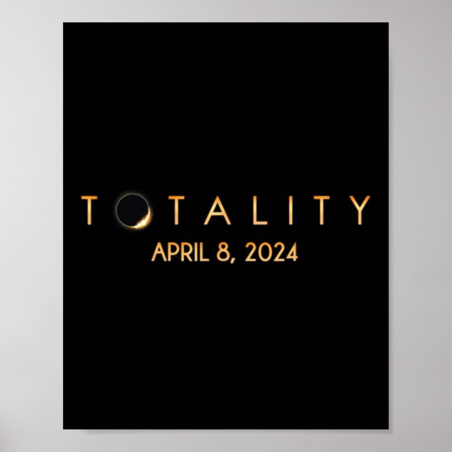 Affiche Total Éclipse solaire 04 08 2024 Totalité (Devant)
