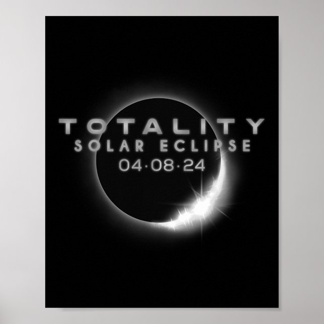 Affiche Total Éclipse Solaire 04.08.2024 Totalité 2 (Devant)