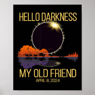 Affiche Total Éclipse Solaire 04.08.24 Bonjour Ténèbres Mo