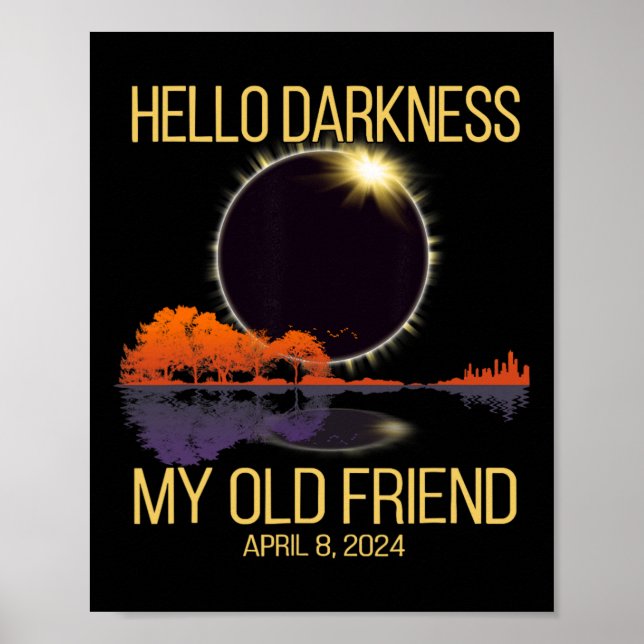 Affiche Total Éclipse Solaire 04.08.24 Bonjour Ténèbres Mo (Devant)
