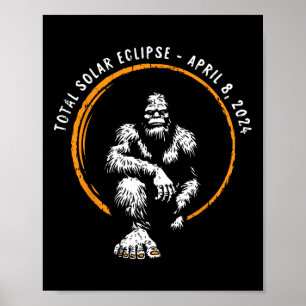 Affiche Total Éclipse Solaire 8 avril 2024 Totalité