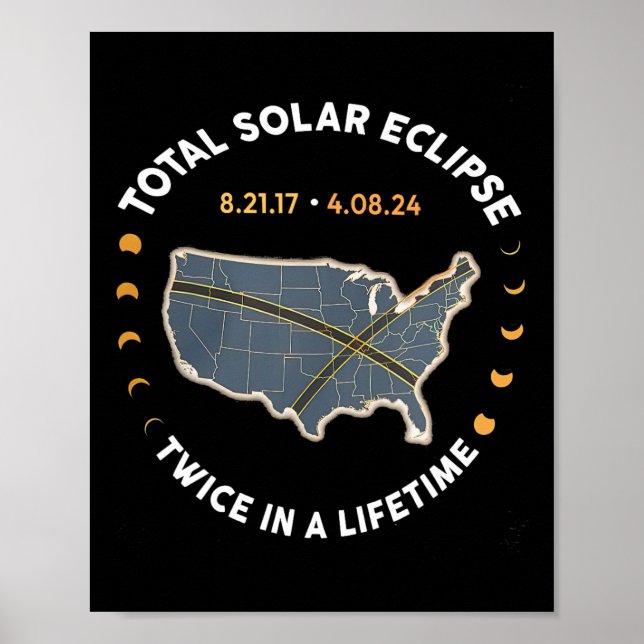 Affiche Total Éclipse Solaire Deux Fois Dans Une Vie 2017  (Devant)