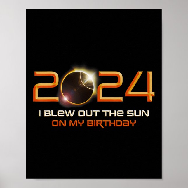 Affiche Total Éclipse Solaire J'Ai Éclaté Le Soleil À Ma N (Devant)