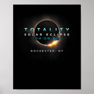 Affiche Total Éclipse Solaire Rochester New York