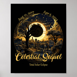 Affiche Total Éclipse solaire Séquelle céleste 2017 Totali
