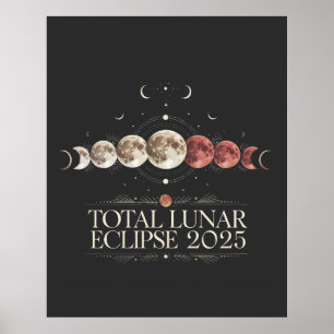 Affiche Total Lunar Eclipse 2025 Astronomie Nord-Ouest des