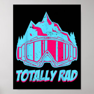 Affiche Total Rad, Goggles Retro Ski Vintage 80s 90s Ski