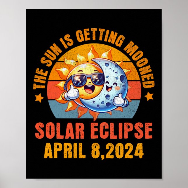 Affiche Total Solaire Eclipse Chase 2024 Le Soleil Obtient (Devant)