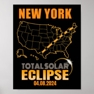 Affiche Total Solaire Éclipse New York