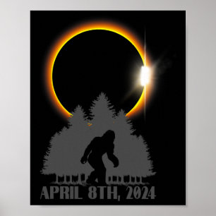 Affiche Total Solaire Eclipse Sasquatch Artwork - Big Foot