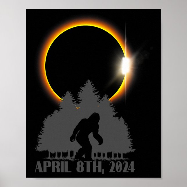 Affiche Total Solaire Eclipse Sasquatch Artwork - Big Foot (Devant)