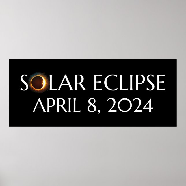 Affiche Total Solaire Eclipse USA 8 avril 2024 (Devant)