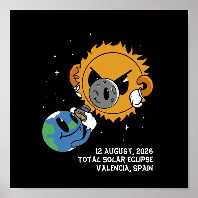 Affiche Total Solar Eclipse 2026 Spain Photobomb (Devant)