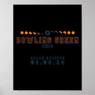 Affiche Total Solar Eclipse Bowling Green Ohio 04.08.24