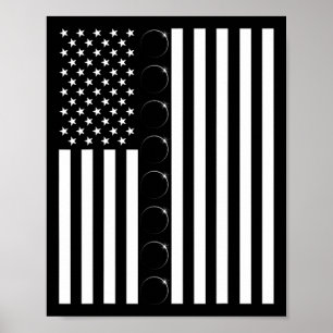 Affiche Total Solar Eclipse US American Flag 04.08.2024 À