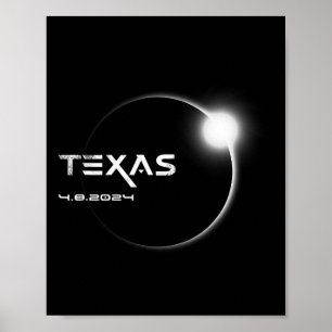 Affiche Total Texas 4.08.2024 Total Solar Eclipse 2024