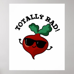 Affiche Totalement Rad Funny Veggie Radish Pun
