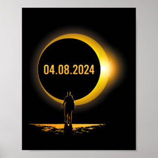Affiche Totalité 04 08 24 Funny Total Solaire Eclipse 2024