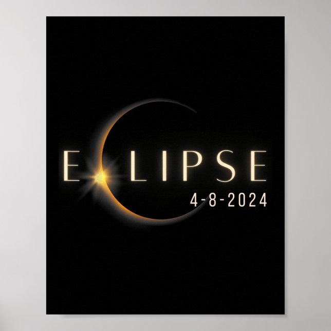 Affiche Totalité 04 08 24 Total Solaire Eclipse 2024 (Devant)