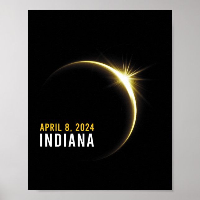 Affiche Totalité 04 08 24 Total Solaire Eclipse 2024 India (Devant)