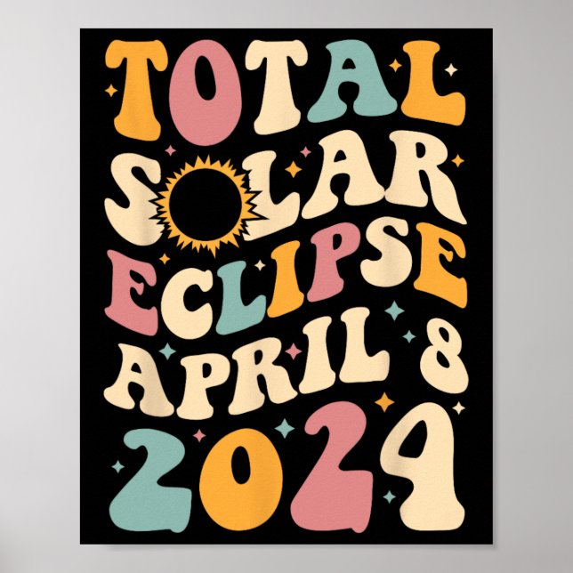 Affiche Totalité 04 08 24 Total Solaire Eclipse 2024 Super (Devant)