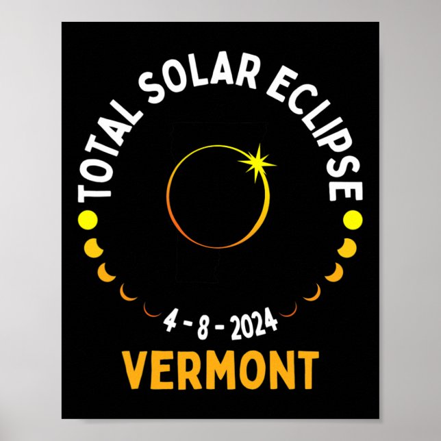Affiche Totalité 04 08 24 Total Solaire Eclipse 2024 Vermo (Devant)
